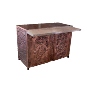 Antik Bakır 250 Cm Ocakbaşı Kapalı Izgara Tezgahı